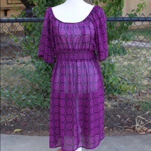 See Through Purple Swimsuit Cover